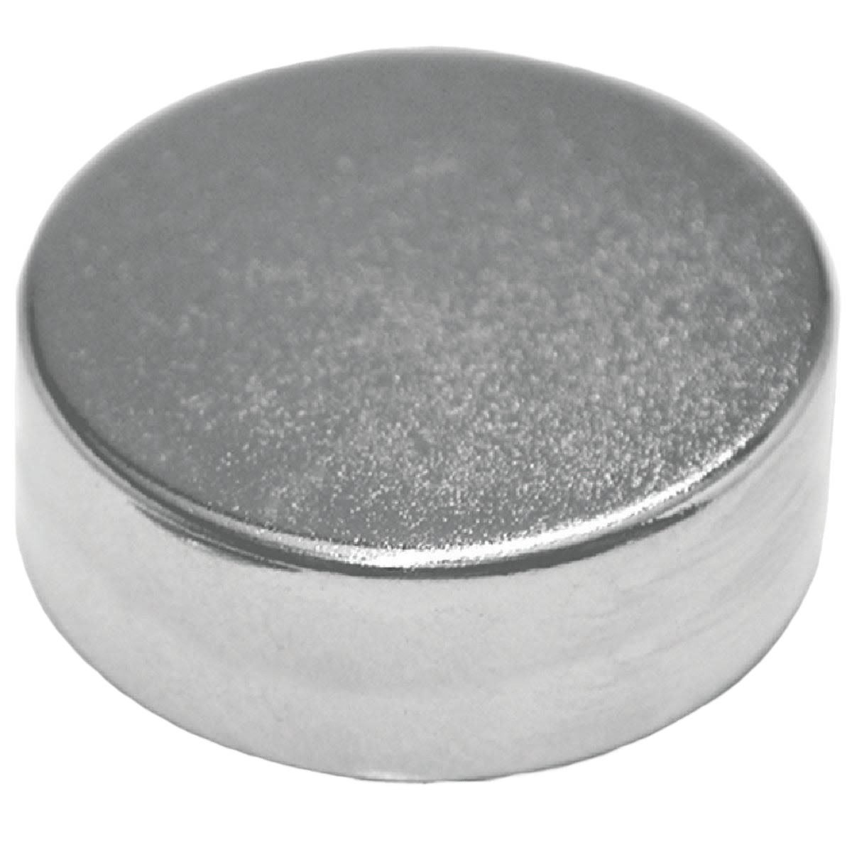 Small silver neodymium disc magnet for hardware, office supplies, and desk organization projects