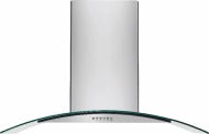 Modern glass canopy wall-mounted range hood with stainless steel chimney for kitchens in home improvement and appliances collections