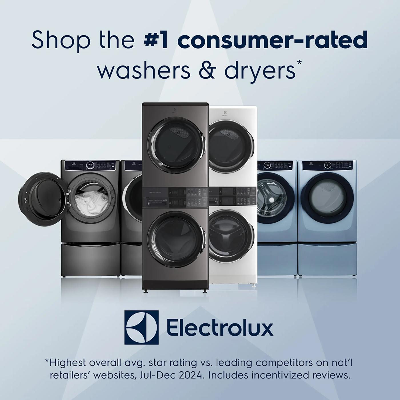 Laundry Tower Single Unit Front Load 4.4 Cu. Ft. Washer & 8 Cu. Ft. Gas Dryer