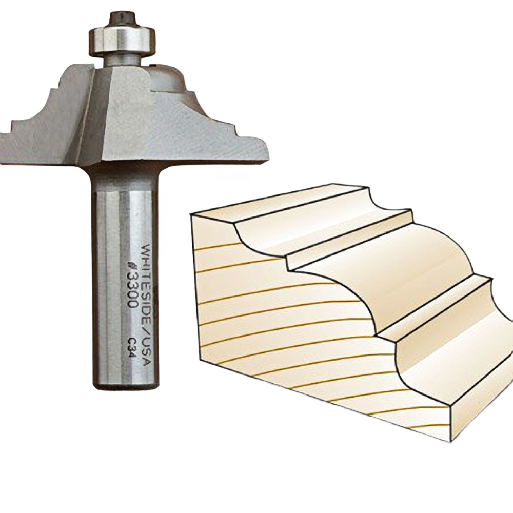 French Baroque profile router bit with 1/2 inch shank for decorative table edges in tool accessories and drill bits collections
