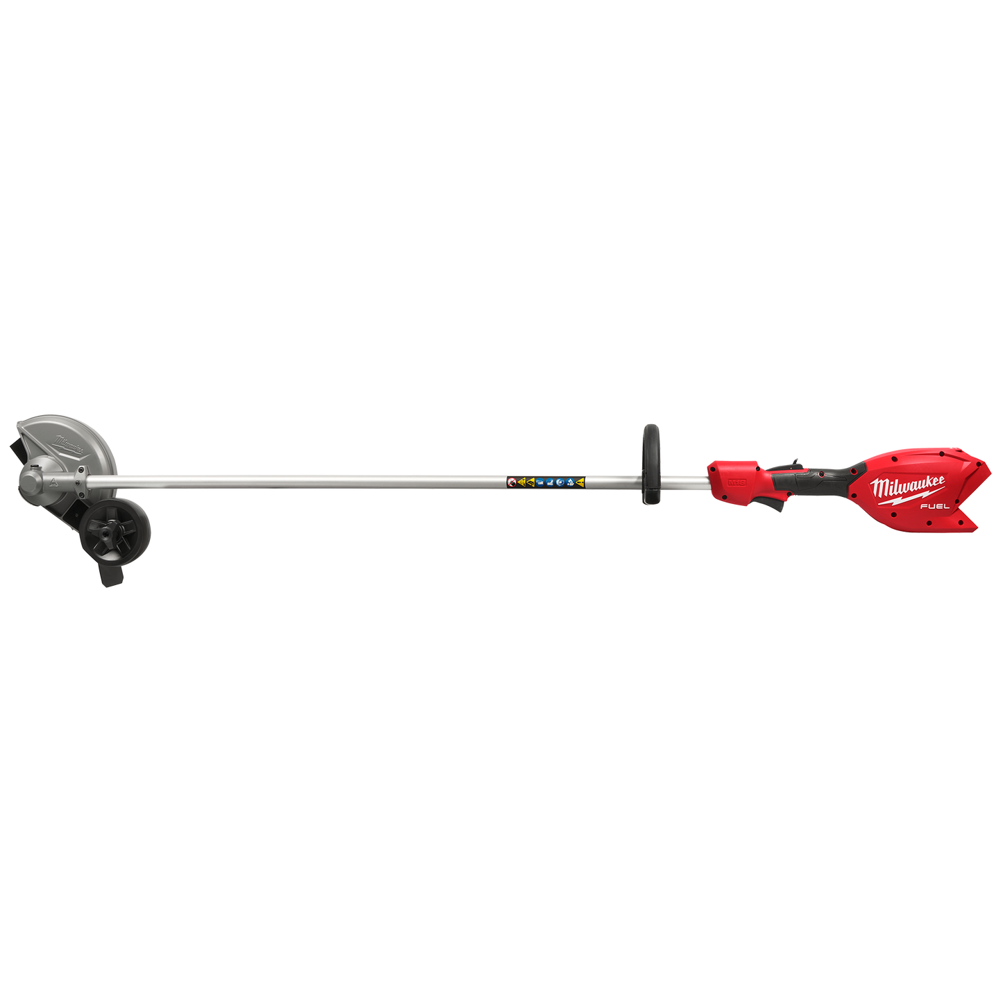 Cordless red and silver outdoor edger with ergonomic handle and brushless motor for lawn and garden maintenance tools