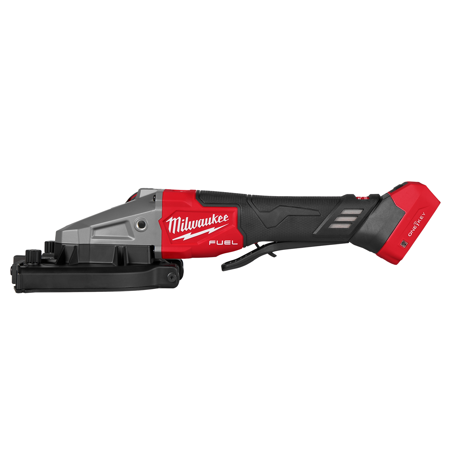 Red and black Milwaukee cordless electric rebar cutter with ergonomic grip for power tools and home improvement