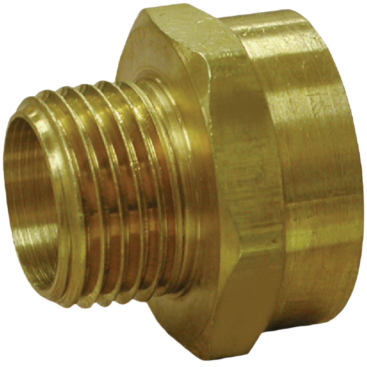 Brass swivel adapter fitting connecting female hose thread to male pipe thread in Pipes & Fittings and Plumbing collections under $50