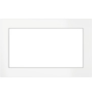 White built-in trim kit frame designed for kitchen appliances in home improvement and kitchenware collections