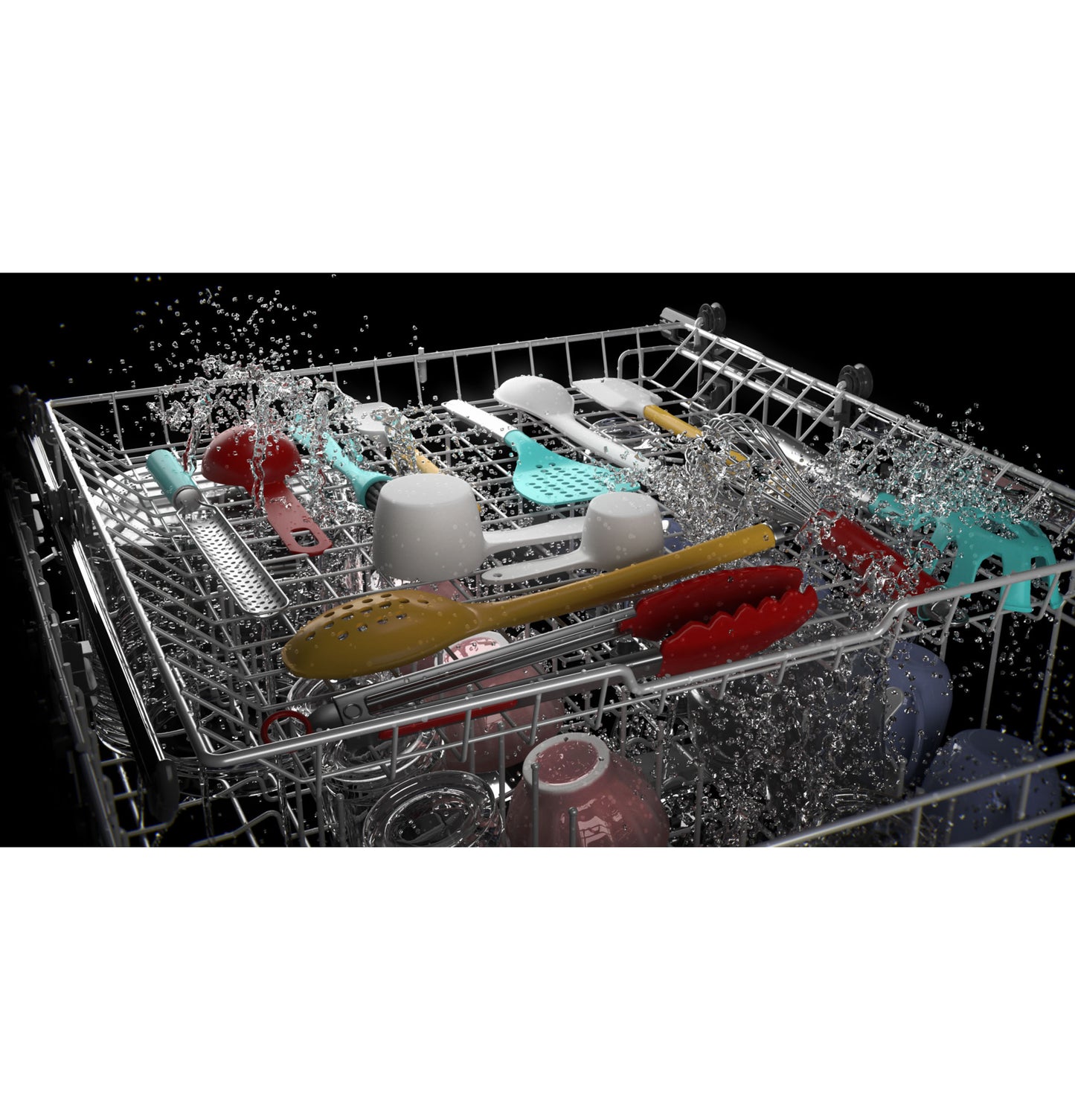 GE® ENERGY STAR® Top Control Hybrid Tub Dishwasher with Third Rack, Bottle Jets, Dry Boost & 50 dBA