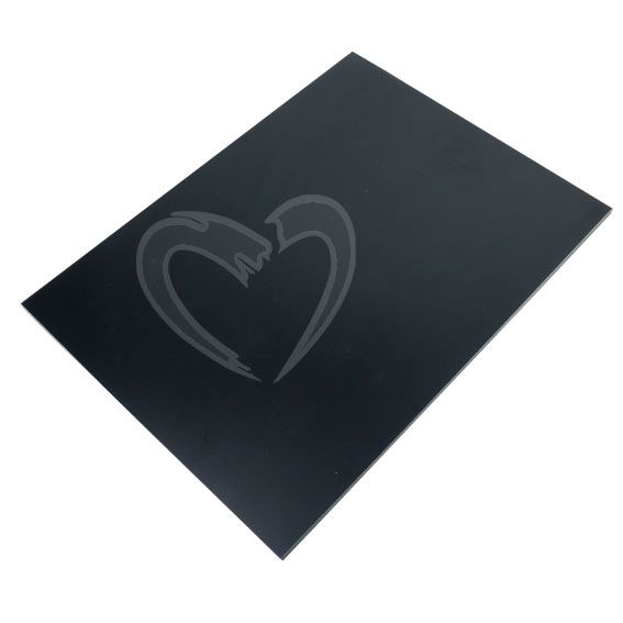 Black phenolic sheet for custom table saw throat inserts and versatile use in tool and saw accessories collections