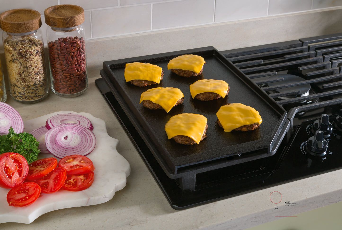 GE® 36" Built-In Gas Cooktop with 5 Burners and Dishwasher Safe Grates