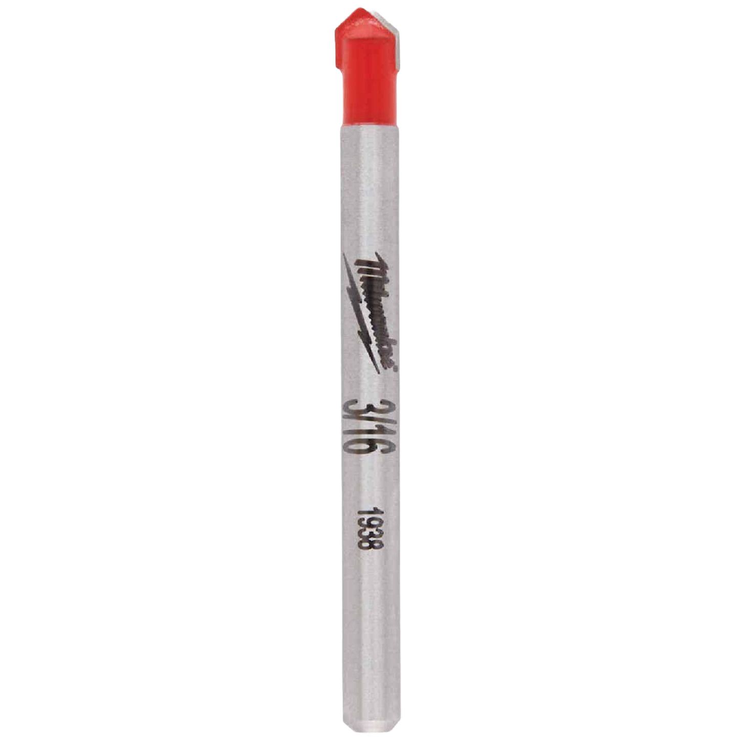 3/16 inch glass and tile drill bit with red carbide tip for precise drilling in power tool accessories under $50 collection