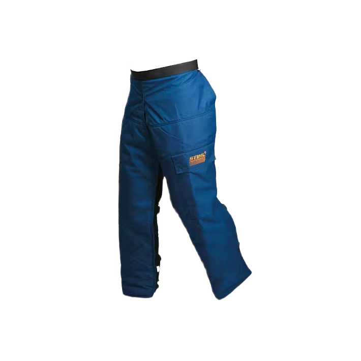 Blue apron chaps made from water- and oil-resistant Cordura nylon for safety and durability in hardware and PPE collections