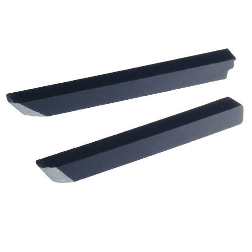 Pair of long hollow cutter tips with sharp edges for woodworking and home improvement tools.