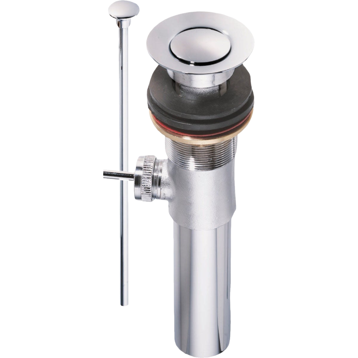 Chrome-plated lavatory pop-up assembly with 4-inch tailpiece for faucet repair and plumbing under $50 collection