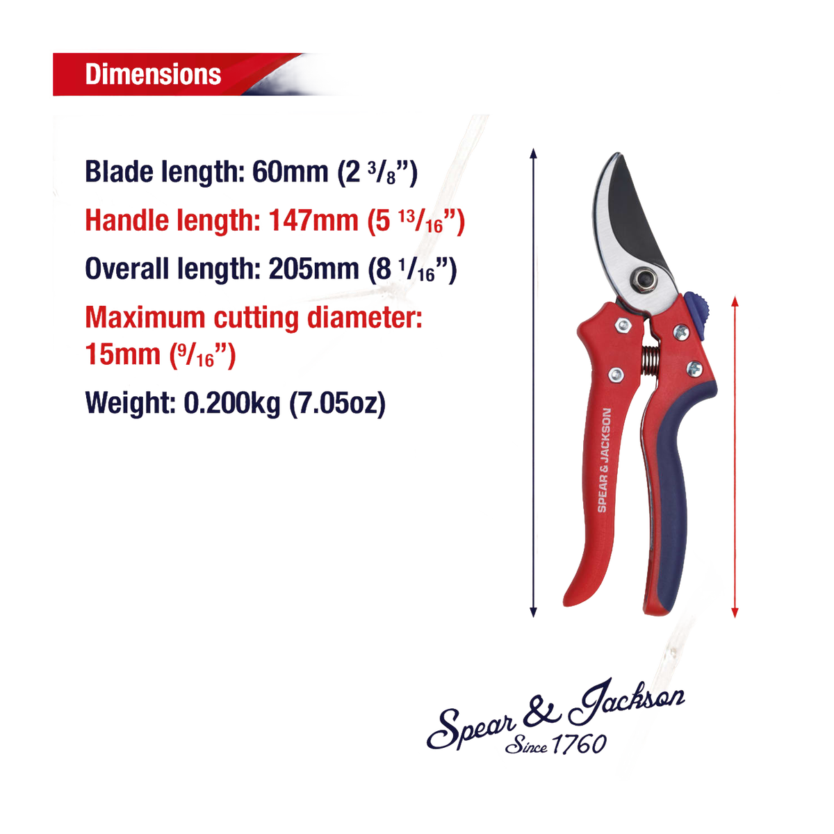 Spear & Jackson Razorsharp Advantage Bypass Secateurs
