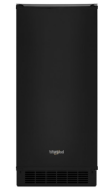 black 15-inch freestanding icemaker with clear ice technology in kitchen and appliances collection