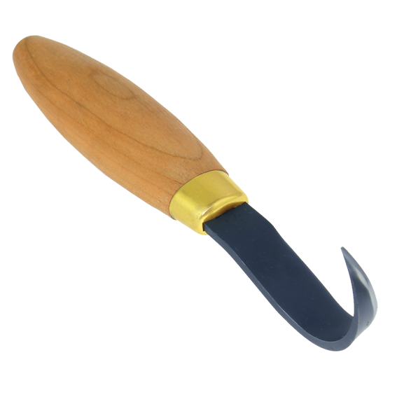 Wood handle carving tool with curved single bevel blade for detailed woodworking and carving projects under $100