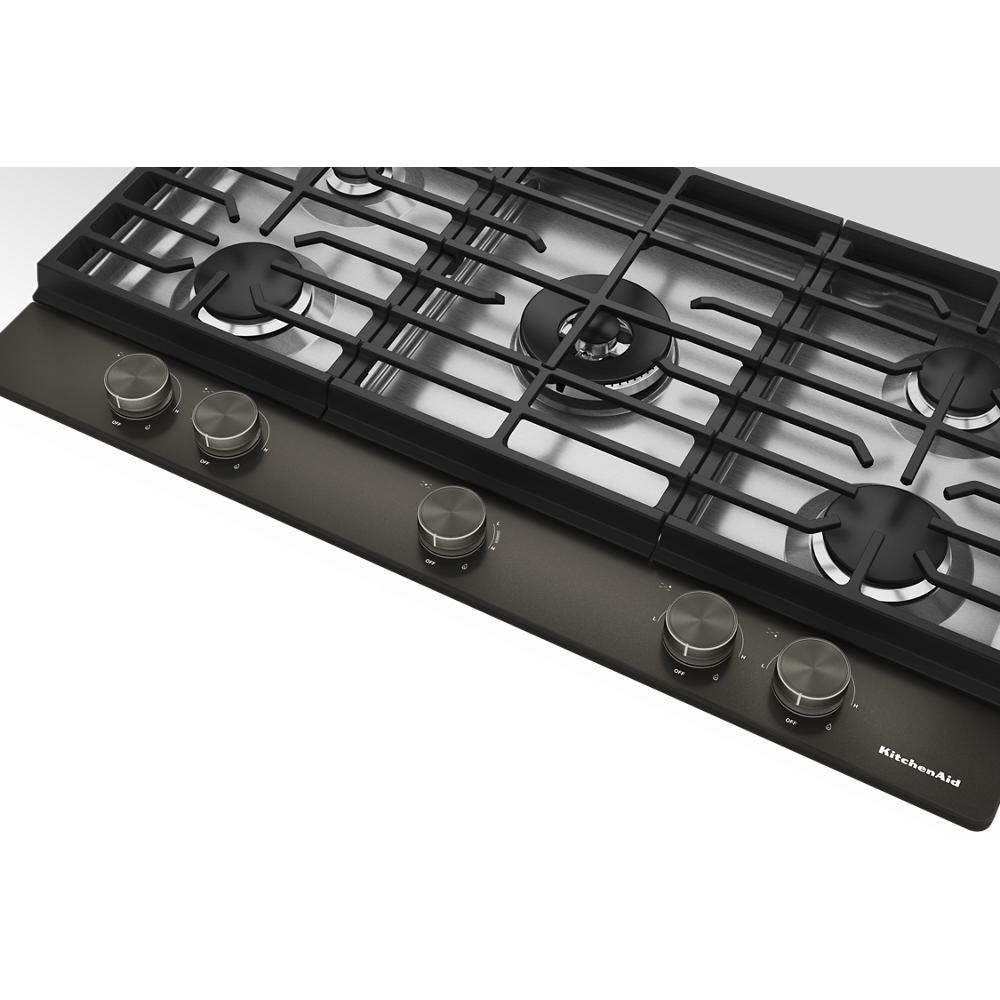 KitchenAid® 36 in. Gas Cooktop with 5 Burners and Integrated Wok Grate