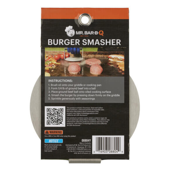 Mr. Bar-B-Q Griddle Burger Smasher Press