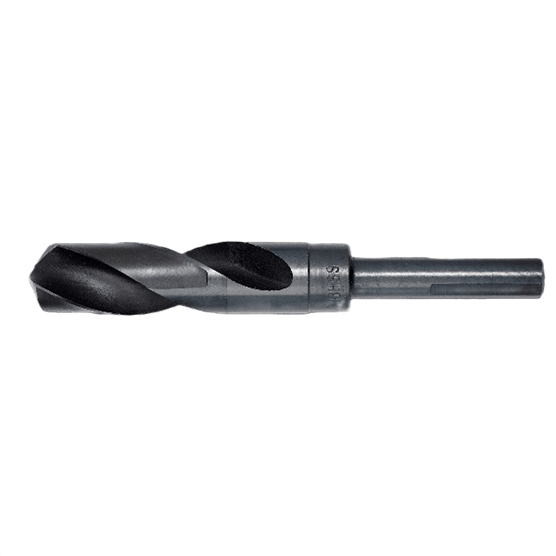 Black oxide drill bit with parabolic flute design for efficient chip removal in power tool accessories collection