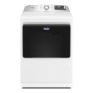 White top load gas dryer with black door and digital control panel from Dryers and Appliances collections