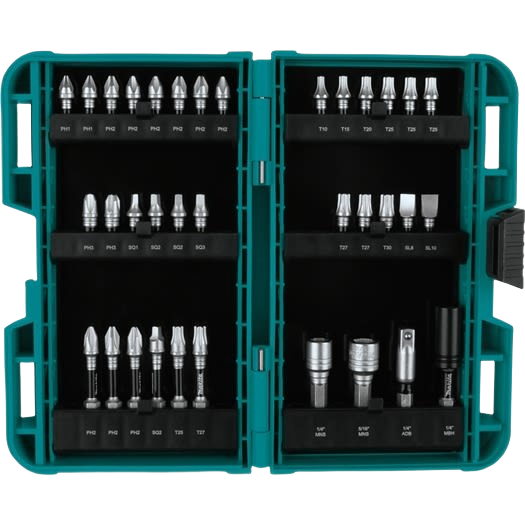 Compact 35-piece impact bit set in durable case for power tool accessories and home improvement tasks under $100