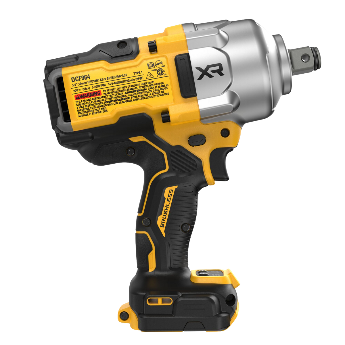 DEWALT 20V MAX* XR® Brushless Cordless 3/4" High Torque Impact Wrench w/Hog Ring Anvil (Tool Only)