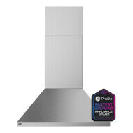 GE Profile 30" Wall-Mount Pyramid Chimney Vent Hood with Clean Air Sensors