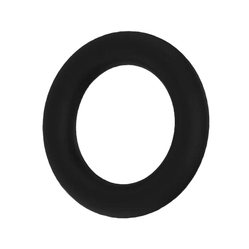 Black rubber O-ring seal with smooth surface for use in home improvement and mechanical tools applications