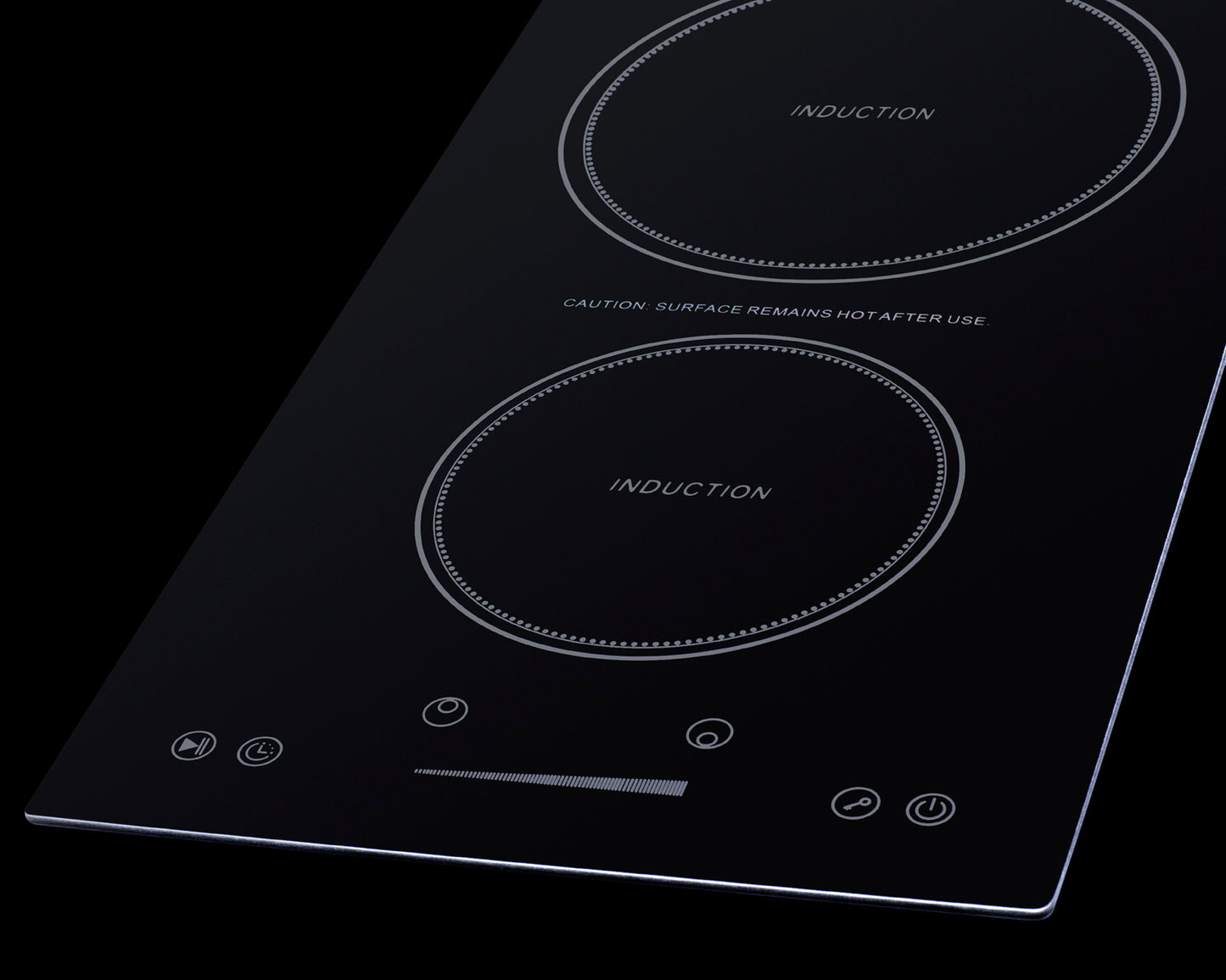 12" Wide 115V 2-Zone Induction Cooktop With Safety Shutoff