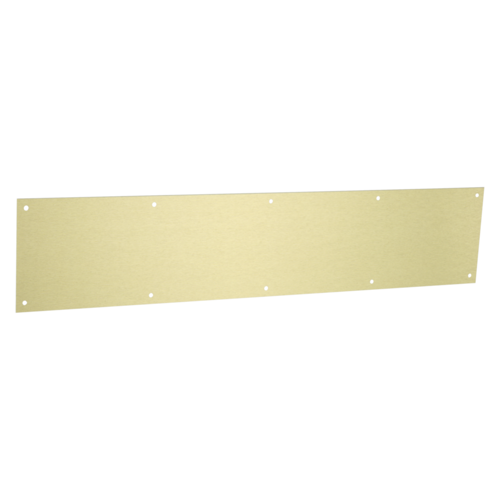 Brushed gold aluminum kickplate designed for protecting doors with a stylish decorative accent under $50 in door accessories