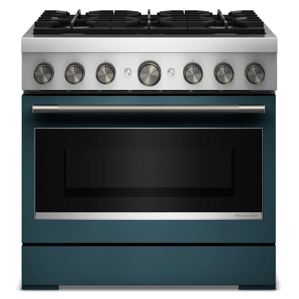 36-Inch 6 Burner Commercial-Style Dual Fuel Range with No Preheat Air Fry Mode