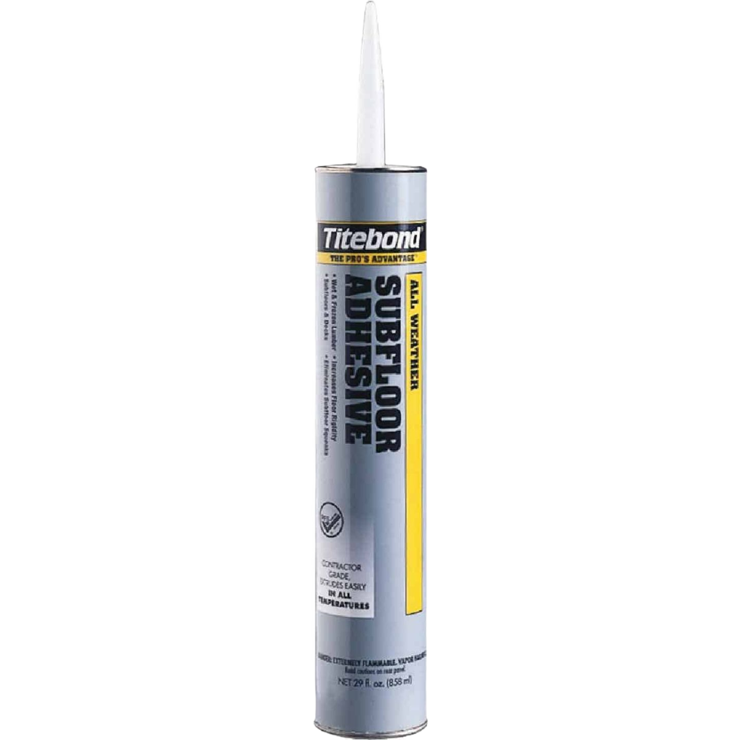 Titebond light tan all-weather subfloor adhesive tube for home improvement in glue and adhesives collections under $50