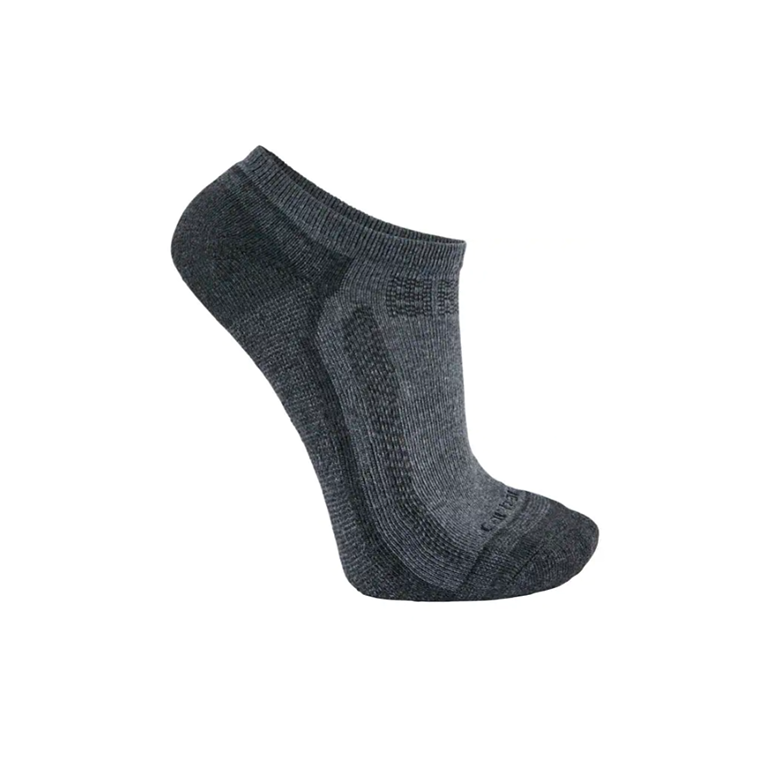 Pair of charcoal low cut socks designed for comfort and durability in active daily wear