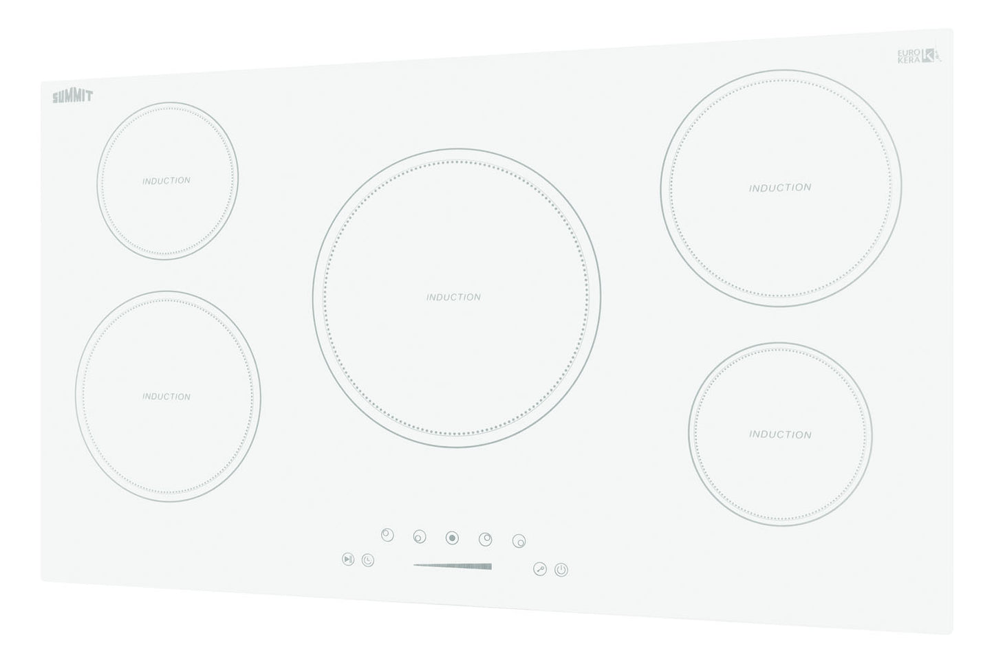 36" Wide 208-240V 5-Zone Induction Cooktop