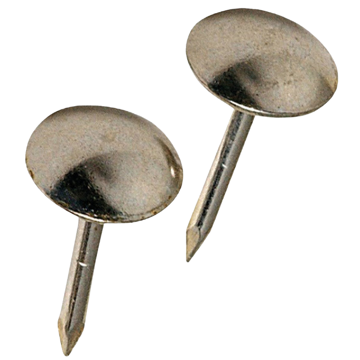 Two small round nickel washers with smooth domed heads for hardware and fastener applications under $50