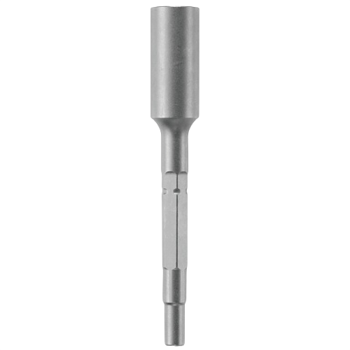 Steel ground rod driver tool with round hex spline shank for drill accessory use in power tool collections under 100