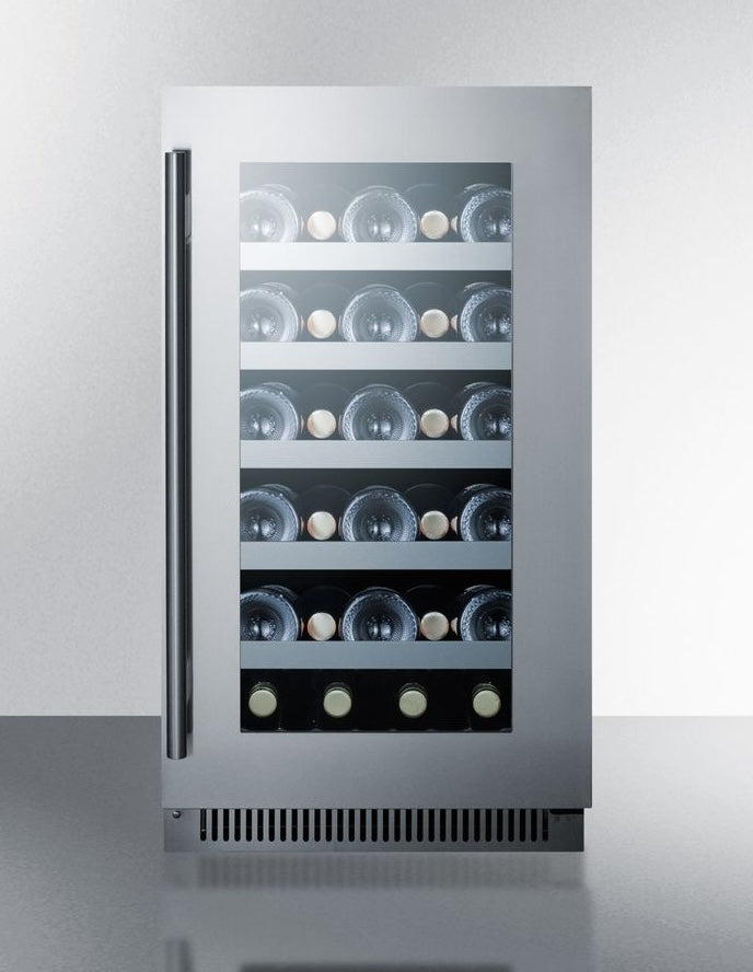 18" Wide Built-In Wine Cellar - with T4 Door Tint