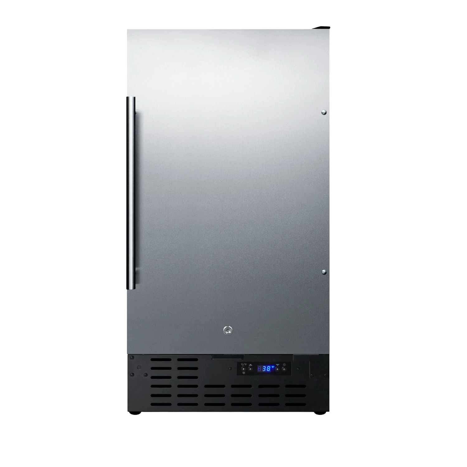 18-inch wide built-in stainless steel all-refrigerator with digital display in kitchen appliances and refrigerator collection