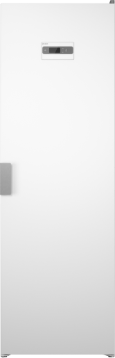Tall white drying cabinet with digital control panel and vented design for home appliance use in laundry spaces