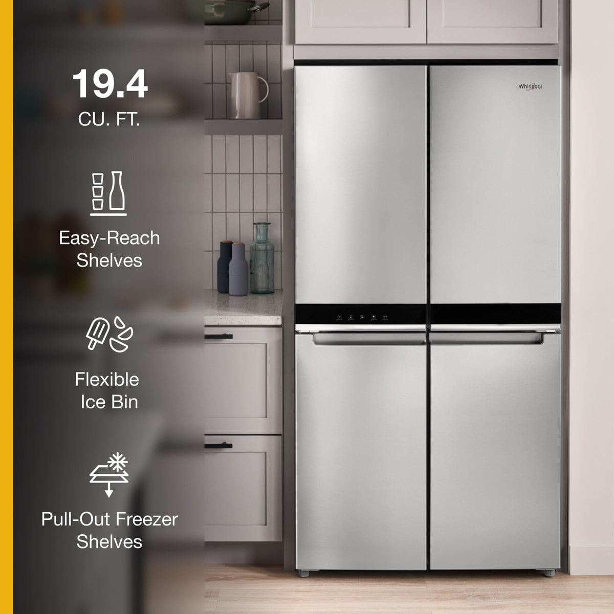 36-inch Wide Counter Depth 4 Door Refrigerator - 19.4 cu. ft.