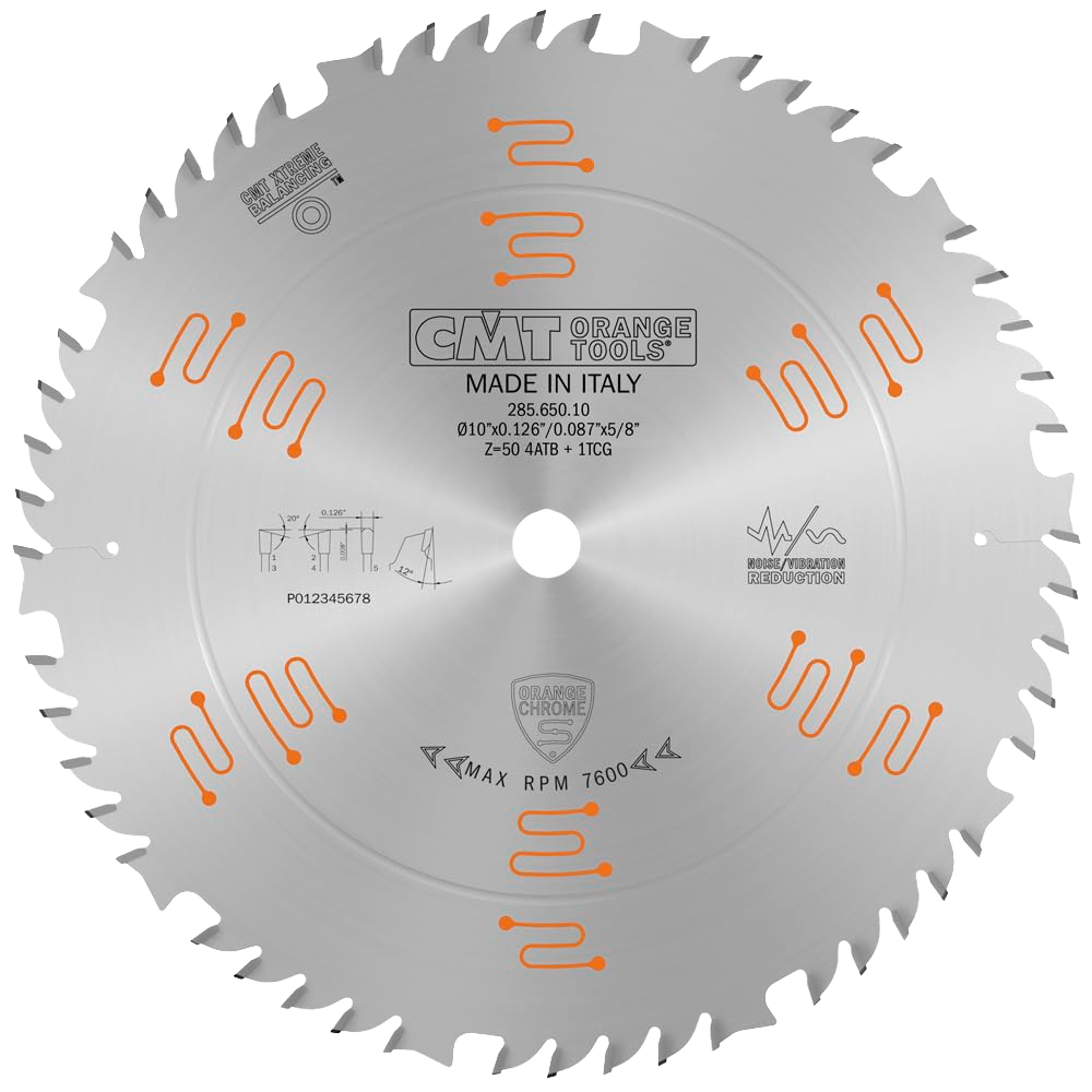CMT Orange Tools 10" 50T Combination Saw Blade
