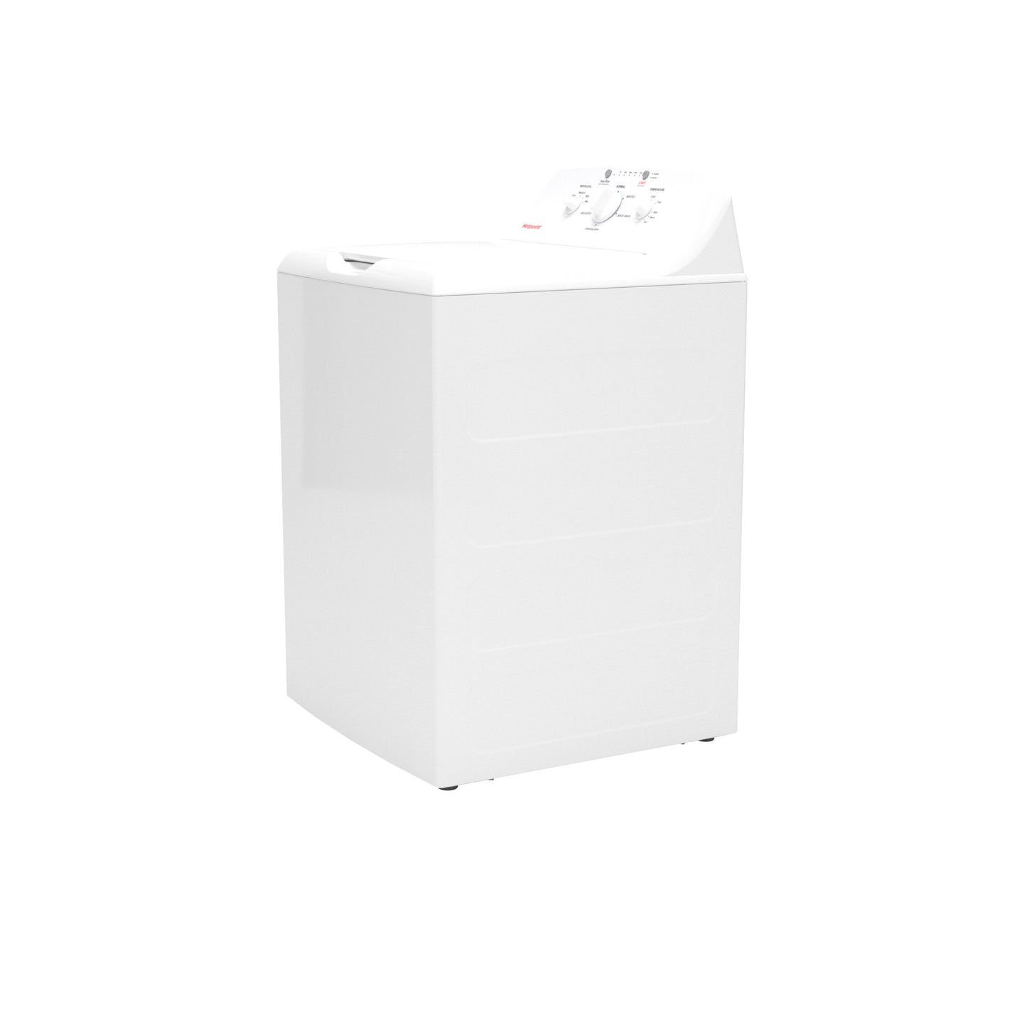 White top load washer with control panel and water level adjustment in washers and dryers collection