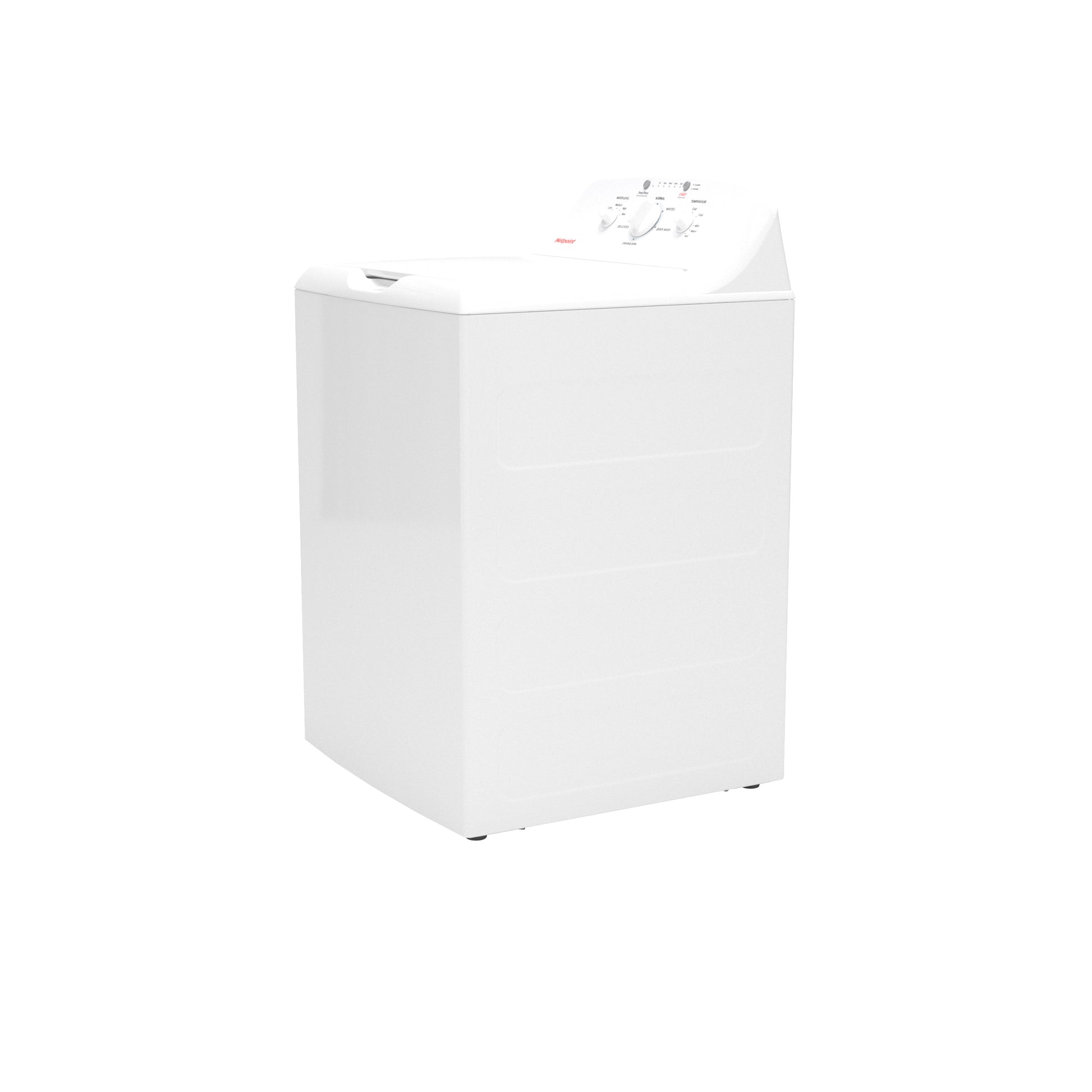 White top load washer with control panel and water level adjustment in washers and dryers collection