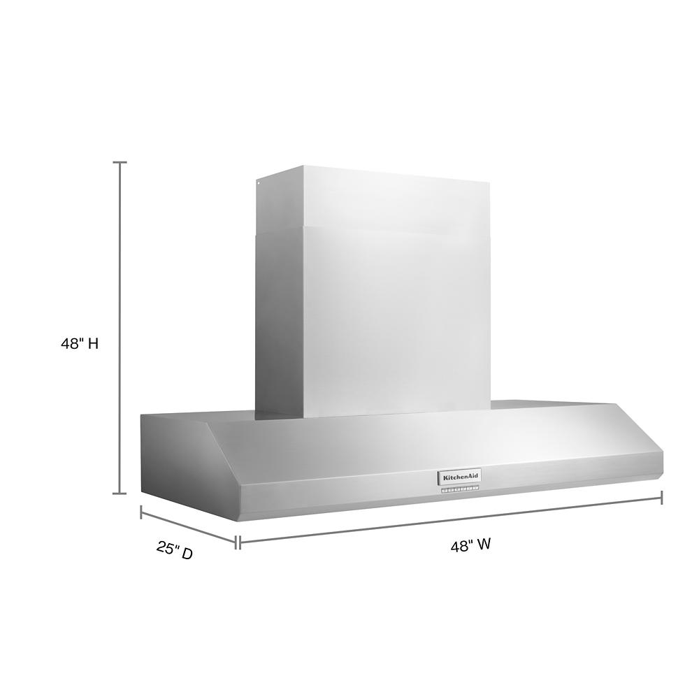 48'' 585 or 1170 CFM Motor Class Commercial-Style Wall-Mount Canopy Range Hood