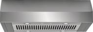 Stainless steel under cabinet range hood with vent grille, part of kitchen appliances and home improvement collection.