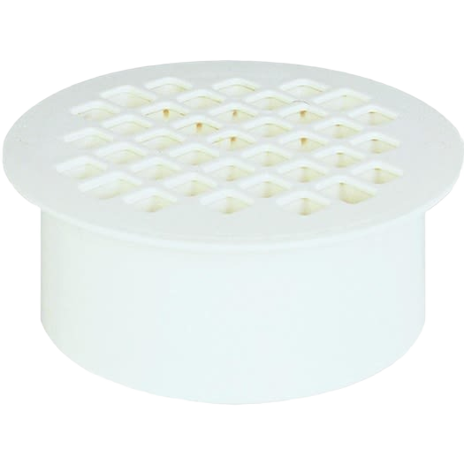White PVC floor drain with grid cover for plumbing and pipes & fittings in Home Improvement under $50 collection