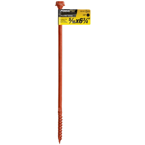 Power Pro 5/16 x 6-3/4 inch TrussTite structural screw in hardware fasteners for home improvement projects