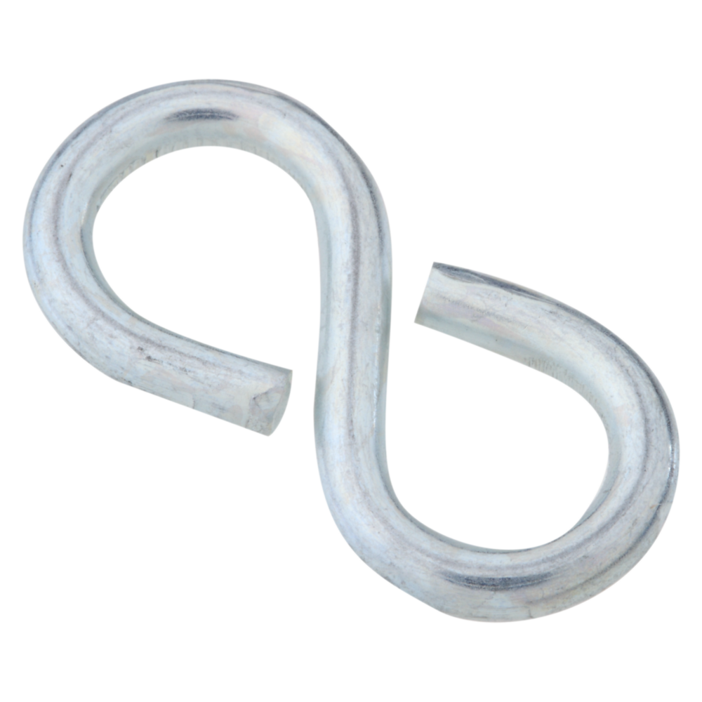 Zinc finished steel S hook for hanging and organizing in hardware, hooks & eyes, and fasteners under $50 collection