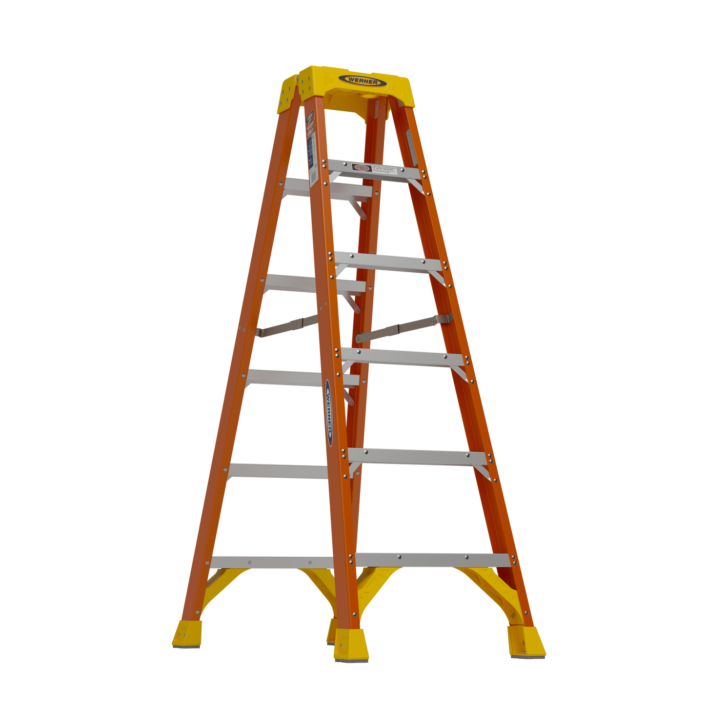 Werner 6 ft. Twin Step Fiberglass Step Ladder