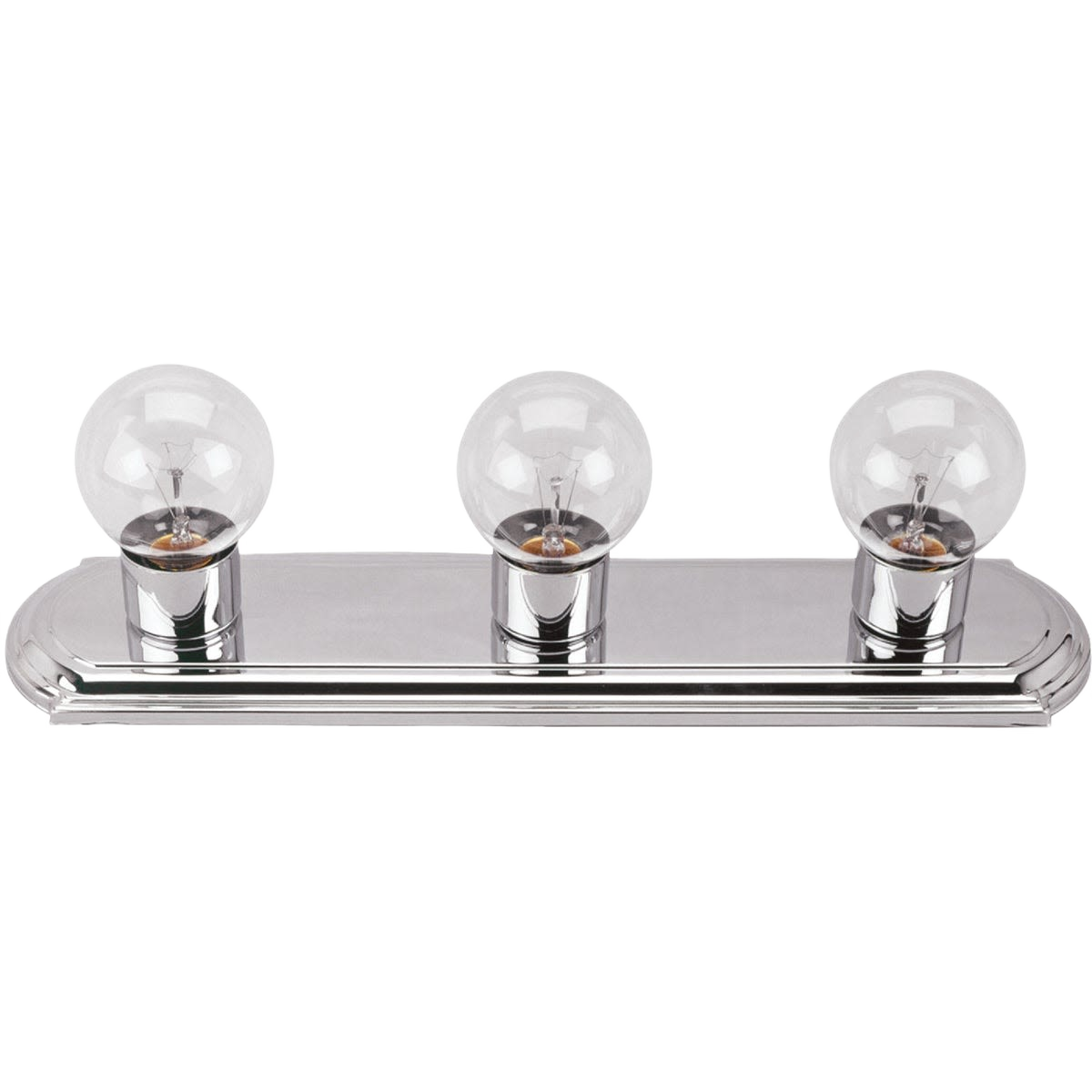Chrome 3-bulb vanity bath light bar with round bulbs, ideal for bathroom wall lighting and home improvement under $50