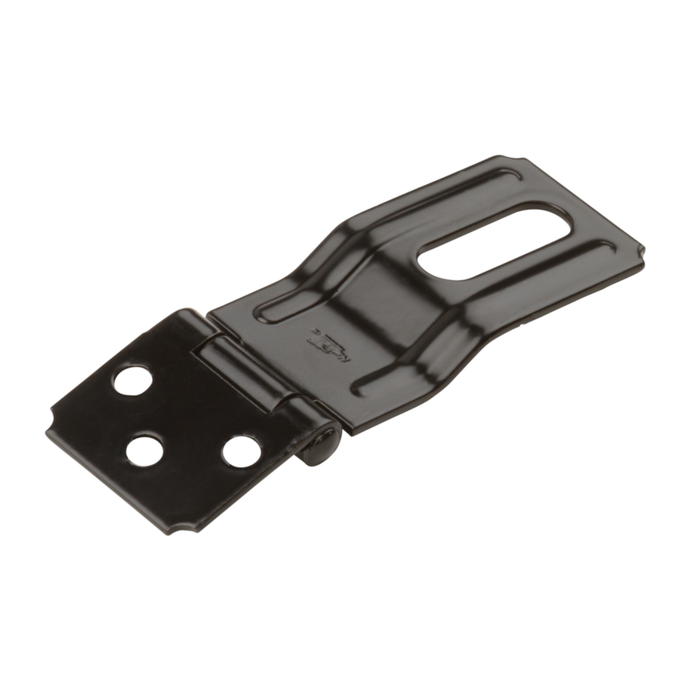 Black metal swivel safety hasp with concealed screw holes for door and gate hardware in home improvement tools under $50