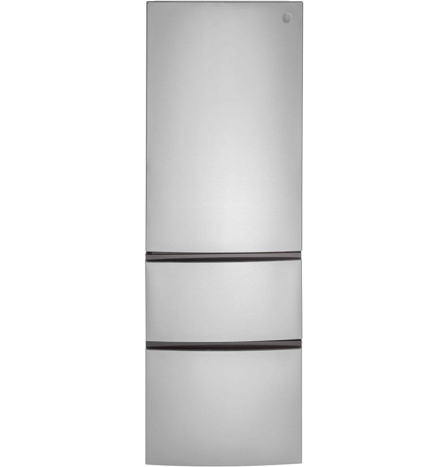 sleek modern bottom-freezer refrigerator in stainless steel finish for kitchen and home appliances